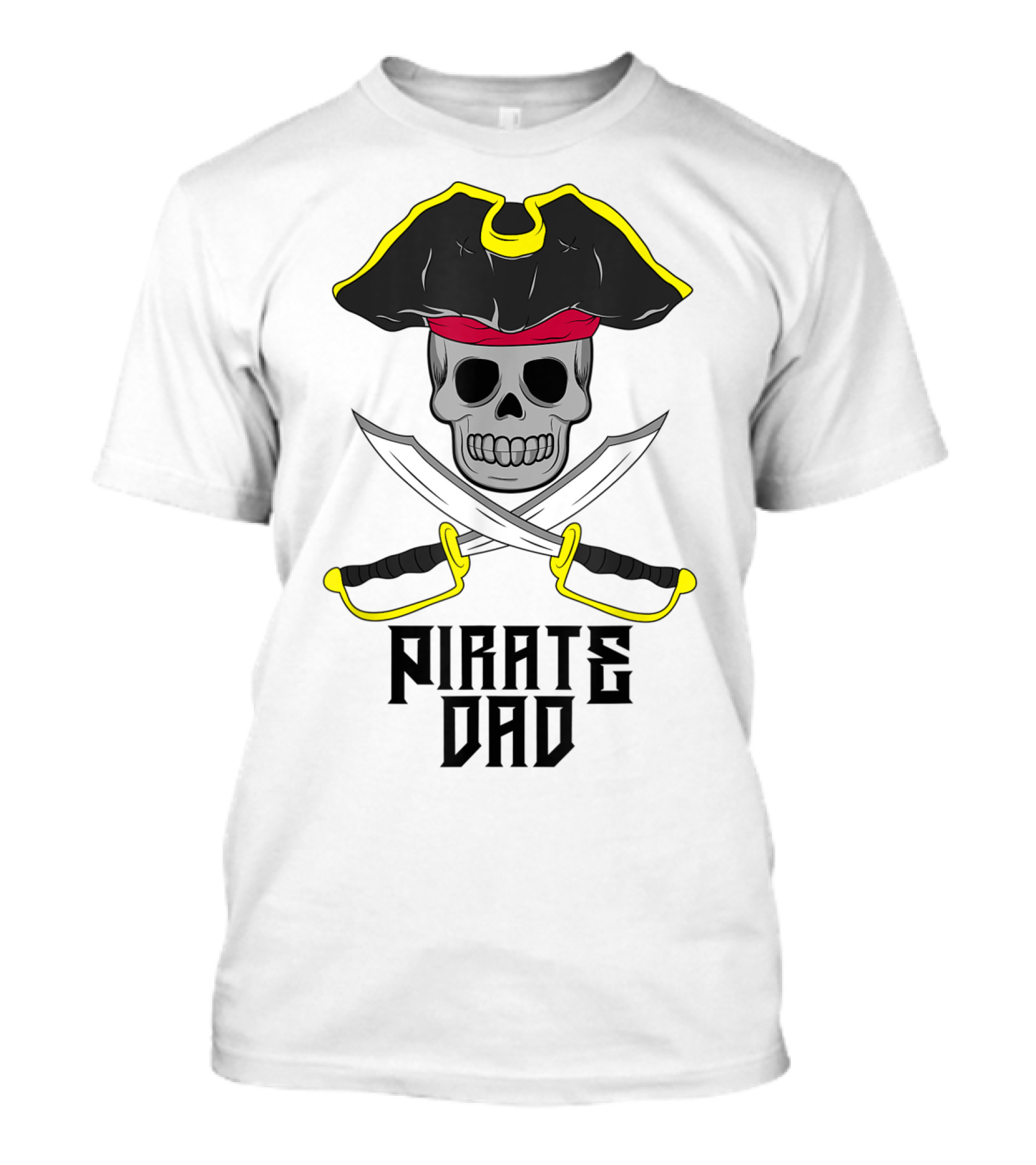 Pirate Dad Skull Captain Halloween Funny T-Shirt