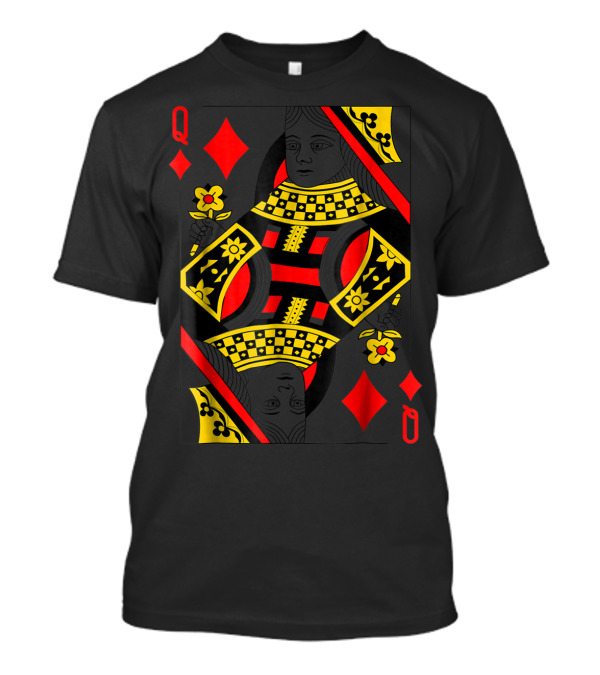 Queen Of Diamonds Playing Card Halloween Costume Poker T-Shirt
