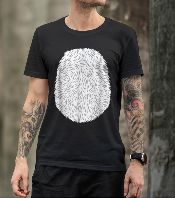 Polar Bear Costume DIY Fur Texture T-Shirt