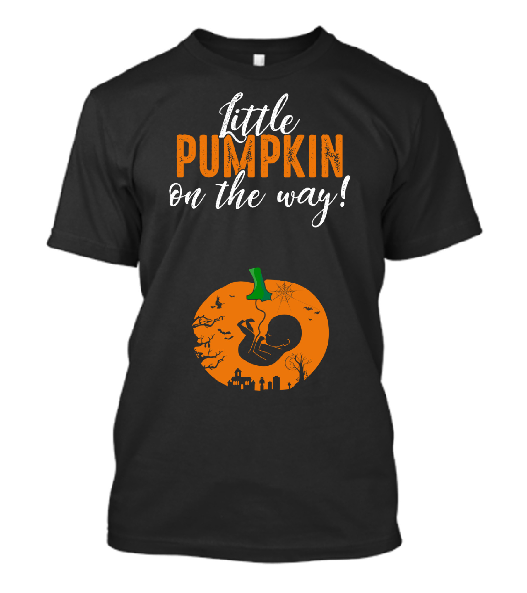 Little Pumpkin On The Way Halloween Pregnancy Costume T-Shirt