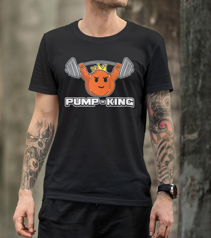 Pump King Funny Pumpkin Halloween Workout Gym T-Shirt