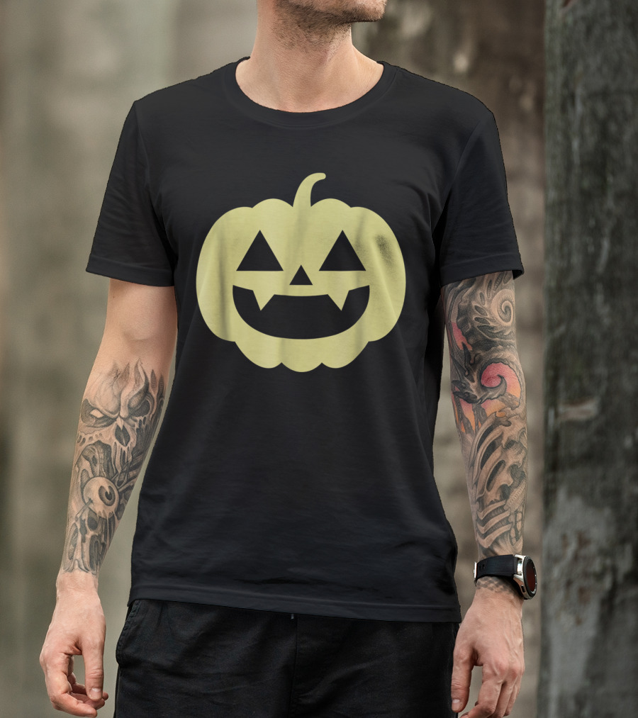 Vampire Fang Pumpkin Face Halloween Classic T-Shirt