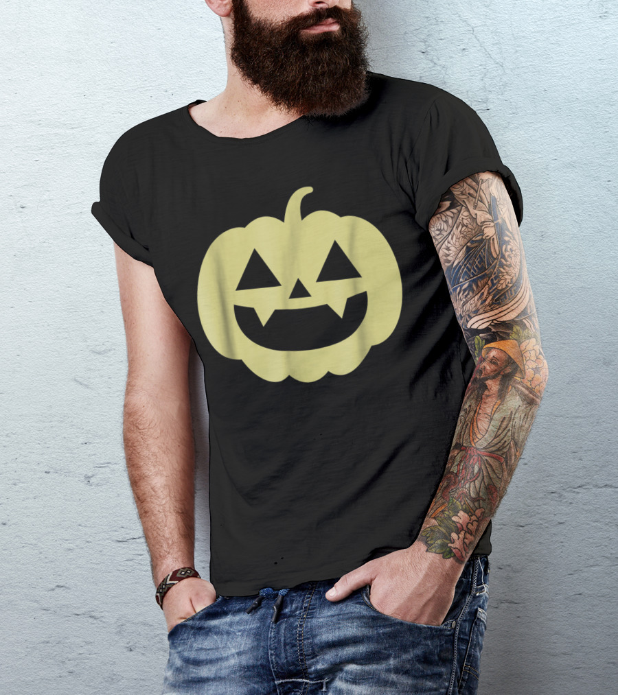Vampire Fang Pumpkin Face Halloween Classic T-Shirt