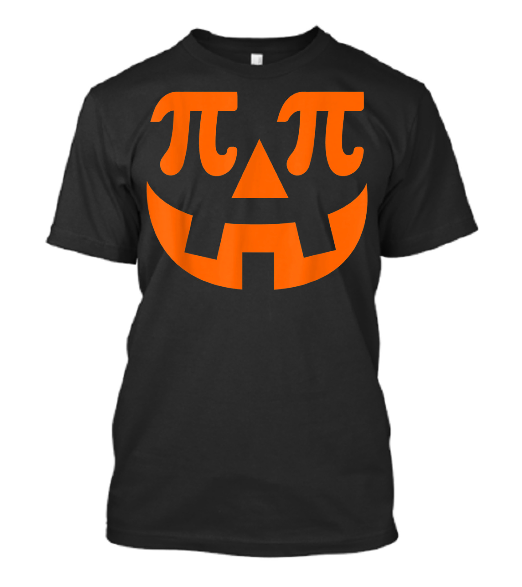 Pumpkin Pi Funny Halloween Thanksgiving Math Jack-O'-Lantern Face T-Shirt