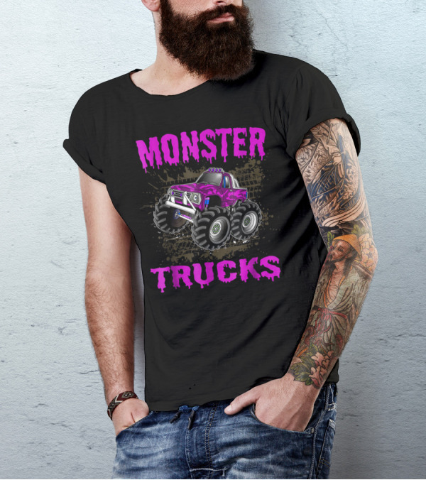 Monster Trucks Purple Monster Truck For Girls Rc T-Shirt
