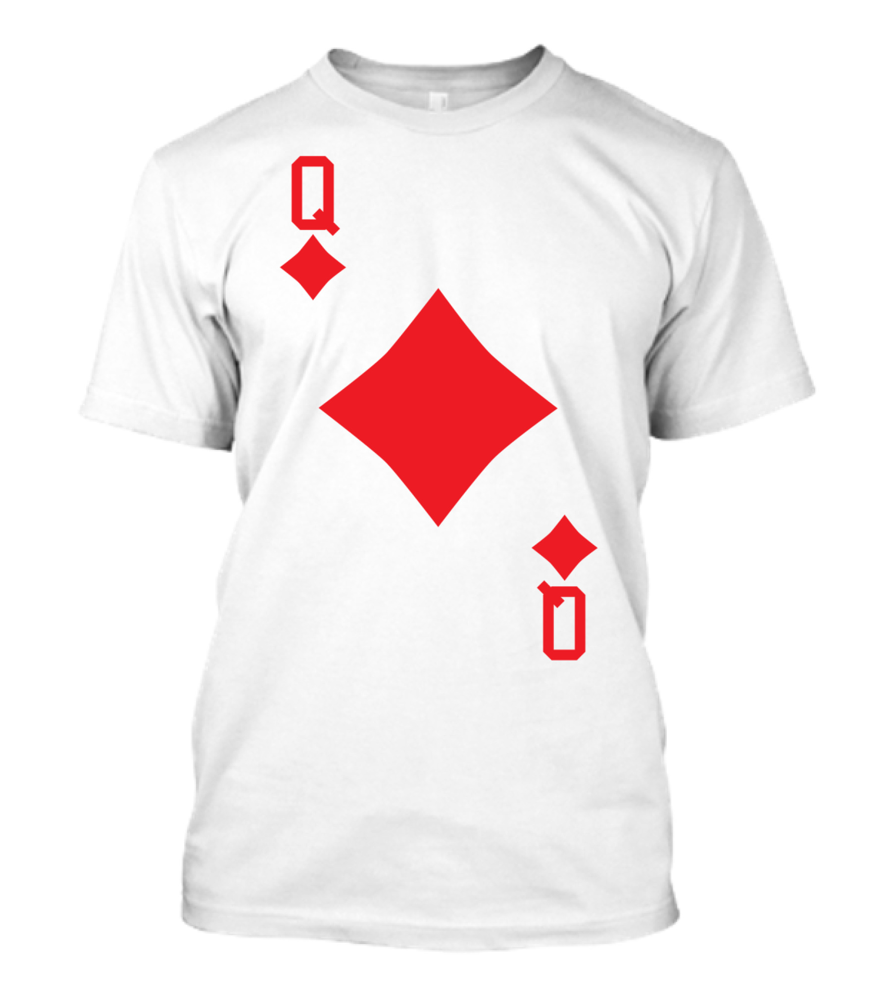 Queen Of Diamonds Card Symbol T-Shirt