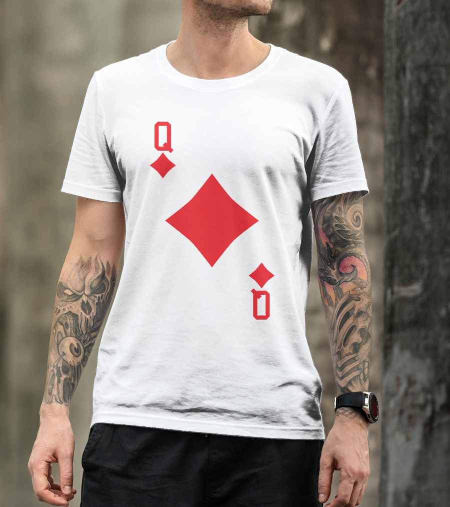 Queen Of Diamonds Card Symbol T-Shirt