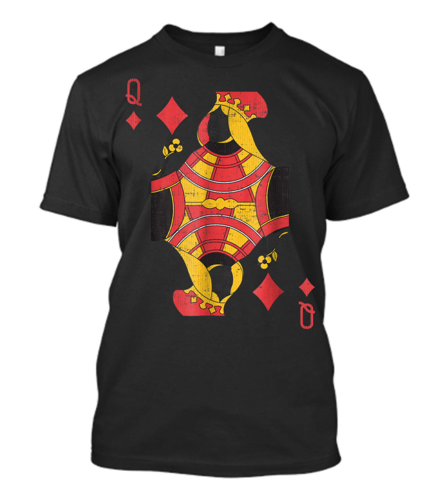 Queen Of Diamonds Playing Card T-Shirt