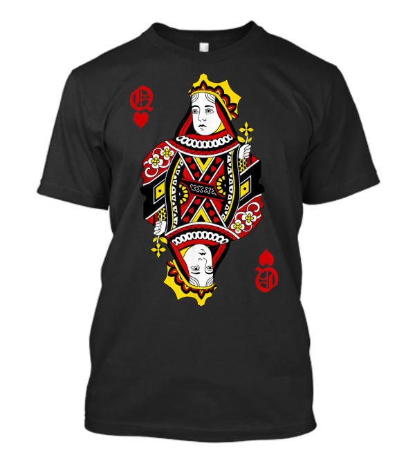 Queen Of Hearts Playing Card Halloween Poker Costume T-Shirt