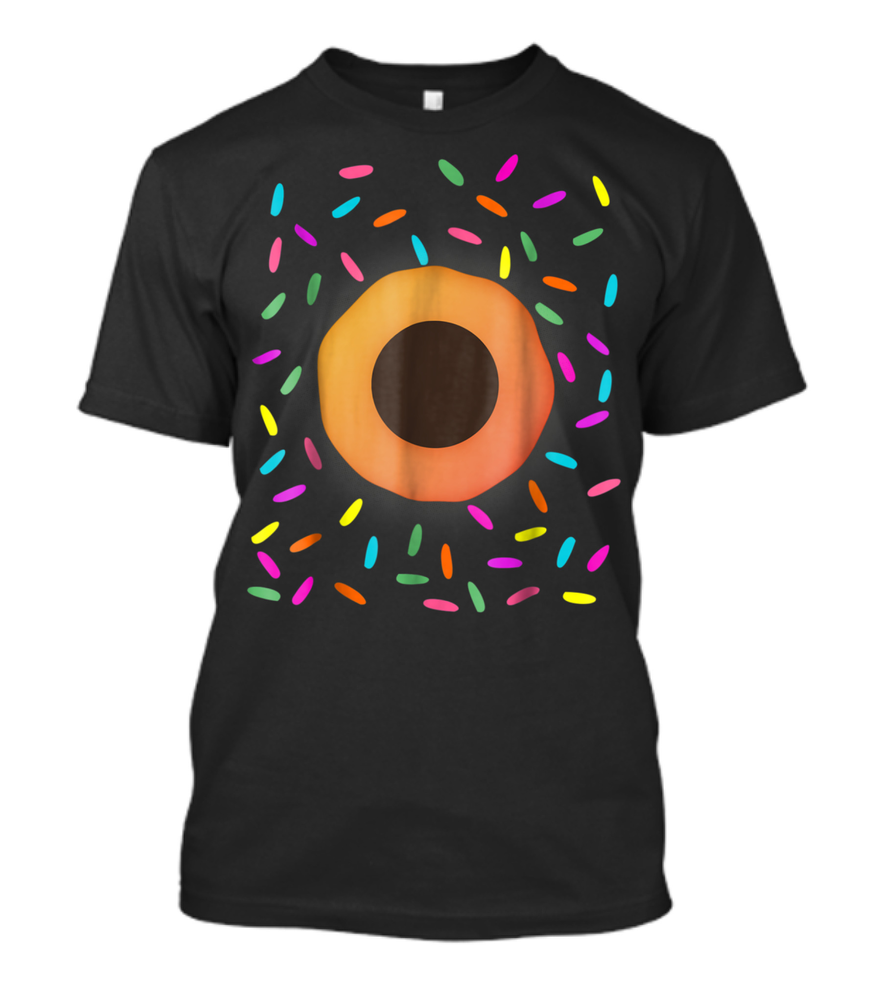 Rainbow Sprinkles Donut Vivid Color Burst T-Shirt
