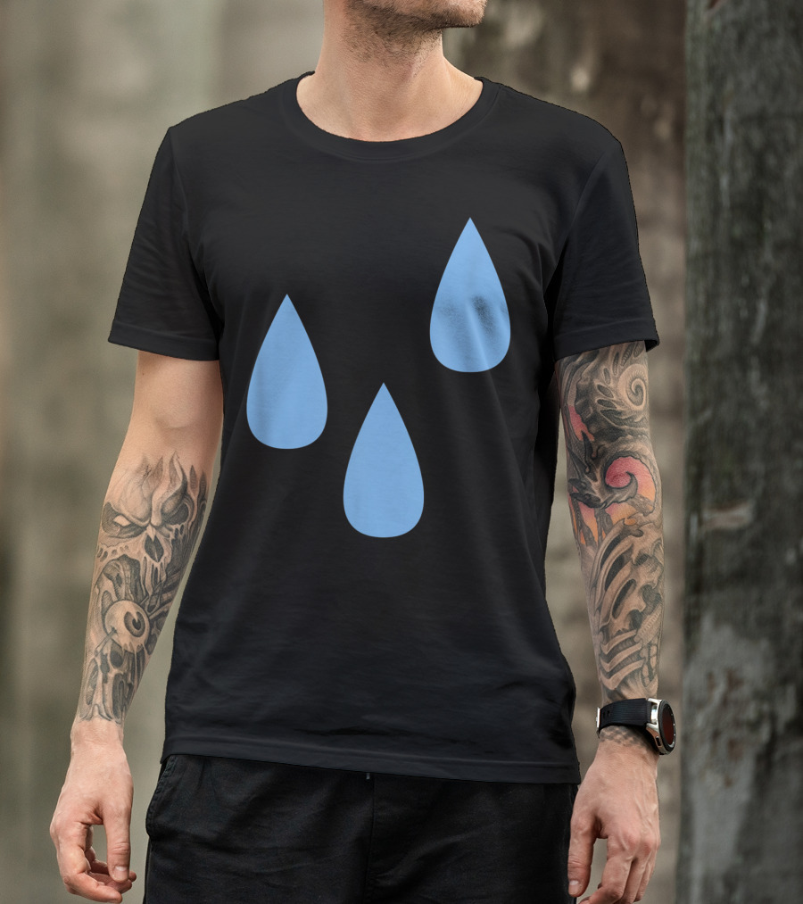 Raindrops Blue Rain Storm Last Minute T-Shirt