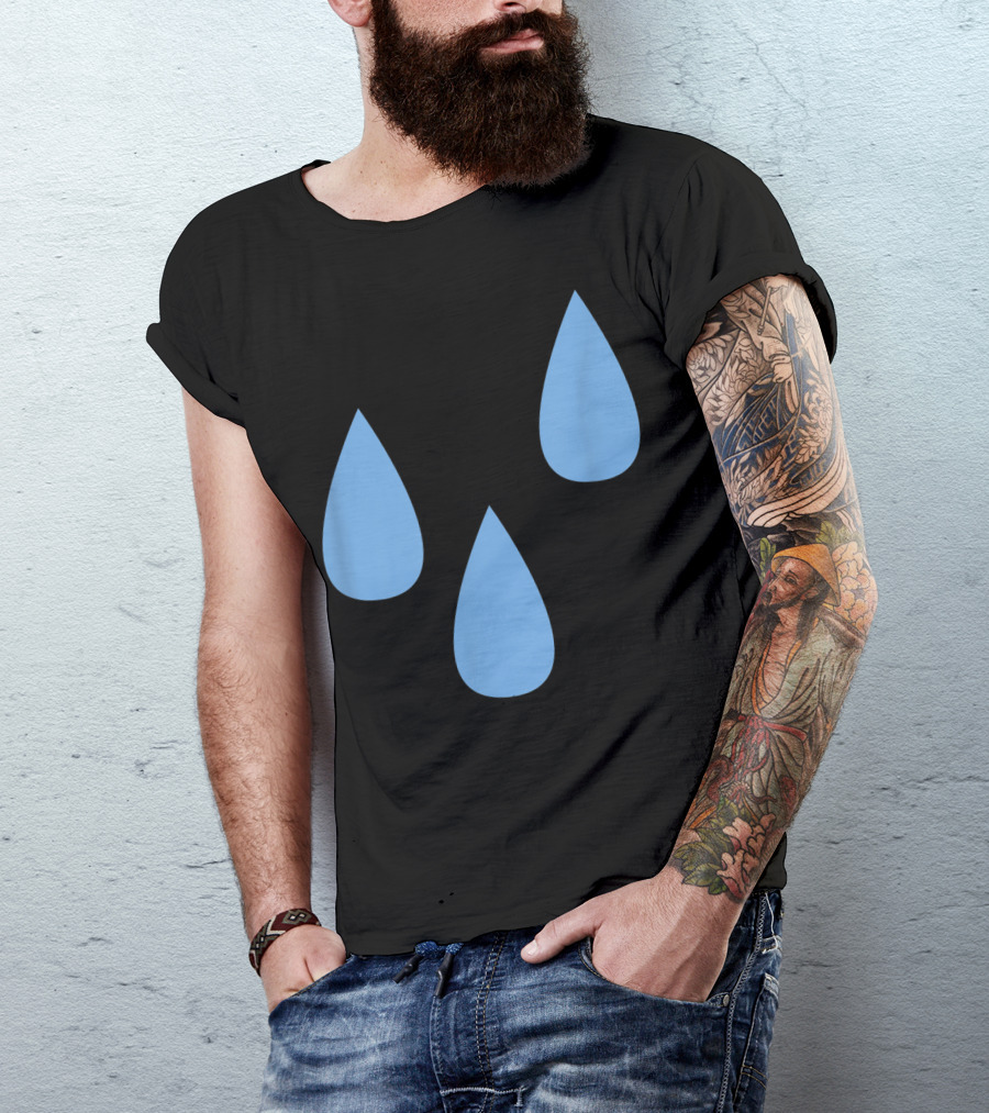 Raindrops Blue Rain Storm Last Minute T-Shirt