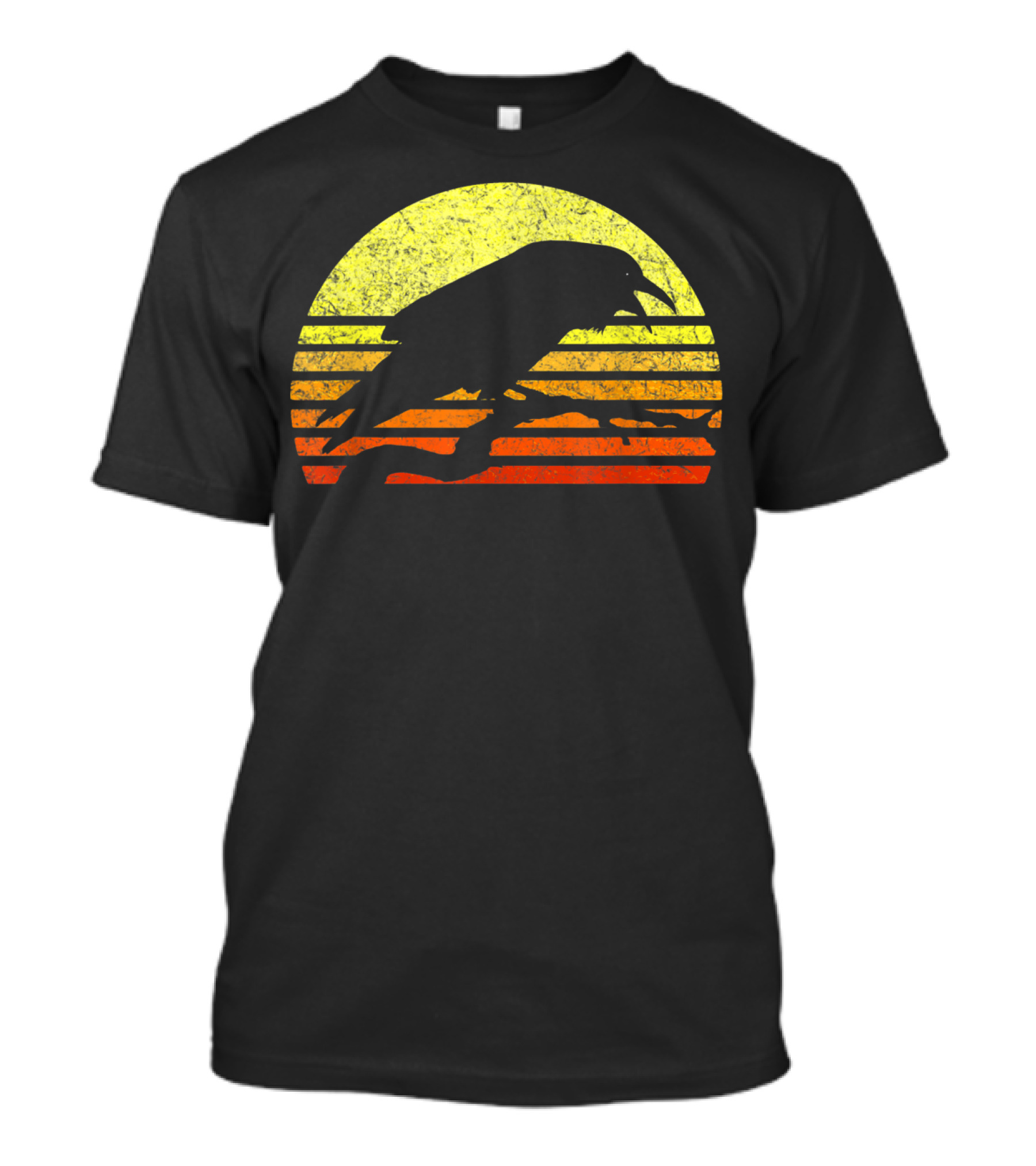 Raven Gothic Crow Norse Pagan Viking Sunset T-Shirt