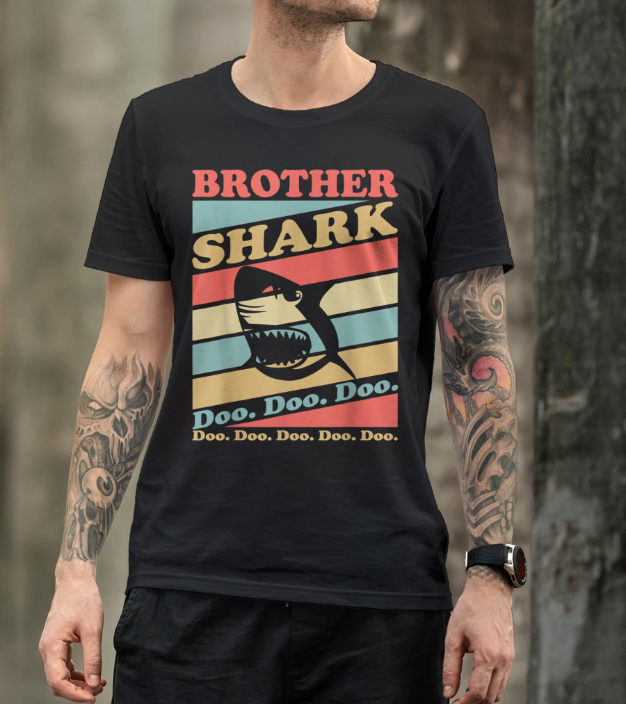 Brother Shark Doo Doo Doo Retro Vintage T-Shirt