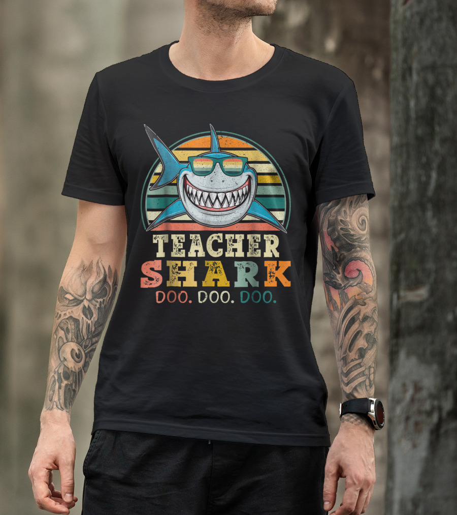 Teacher Shark Doo Doo Doo Retro Vintage T-Shirt