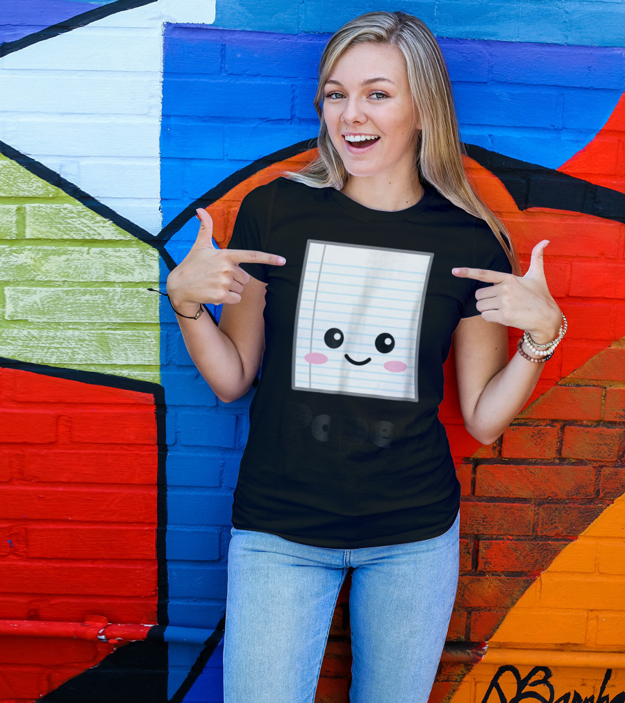 Rock Paper Scissors Cute Paper Halloween Group Matching T-Shirt