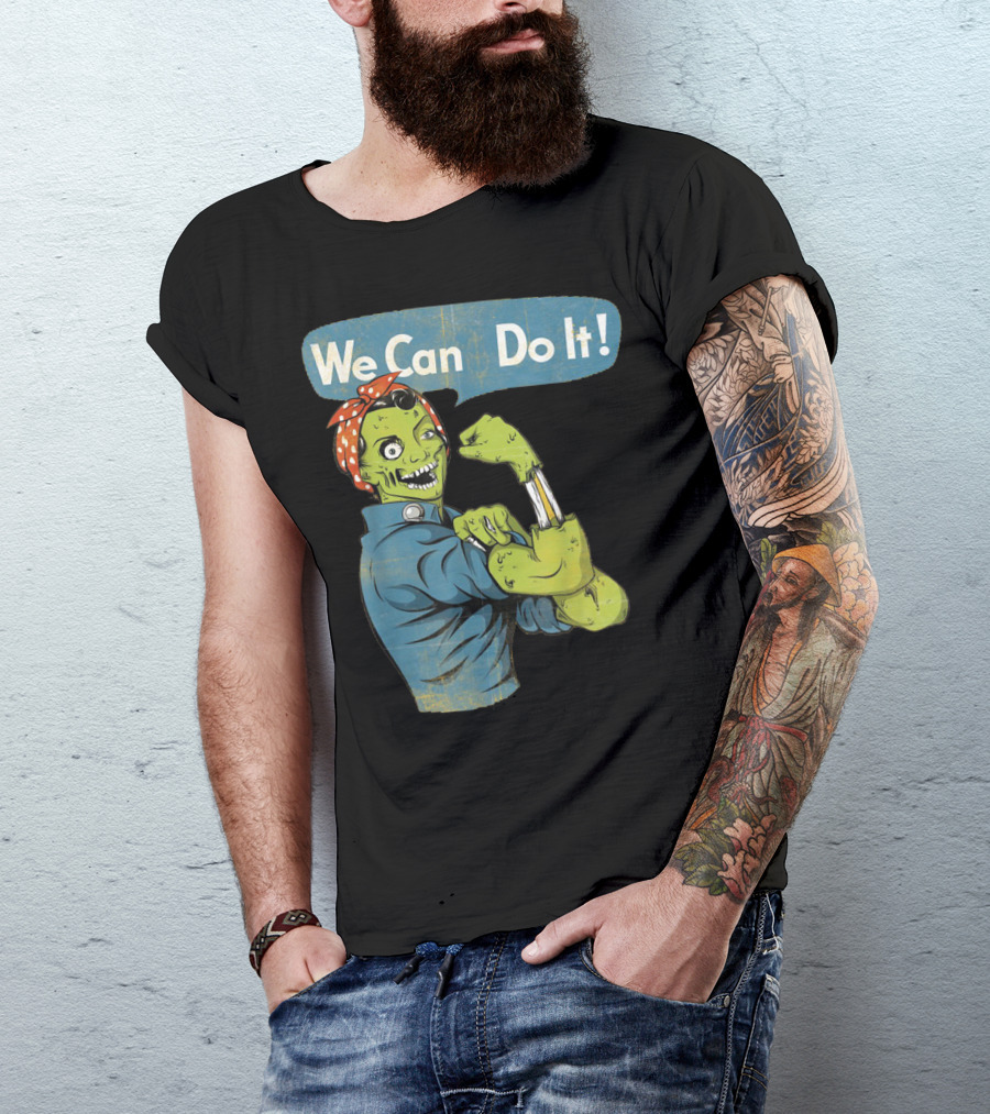Rosie The Riveter Zombie We Can Do It T-Shirt