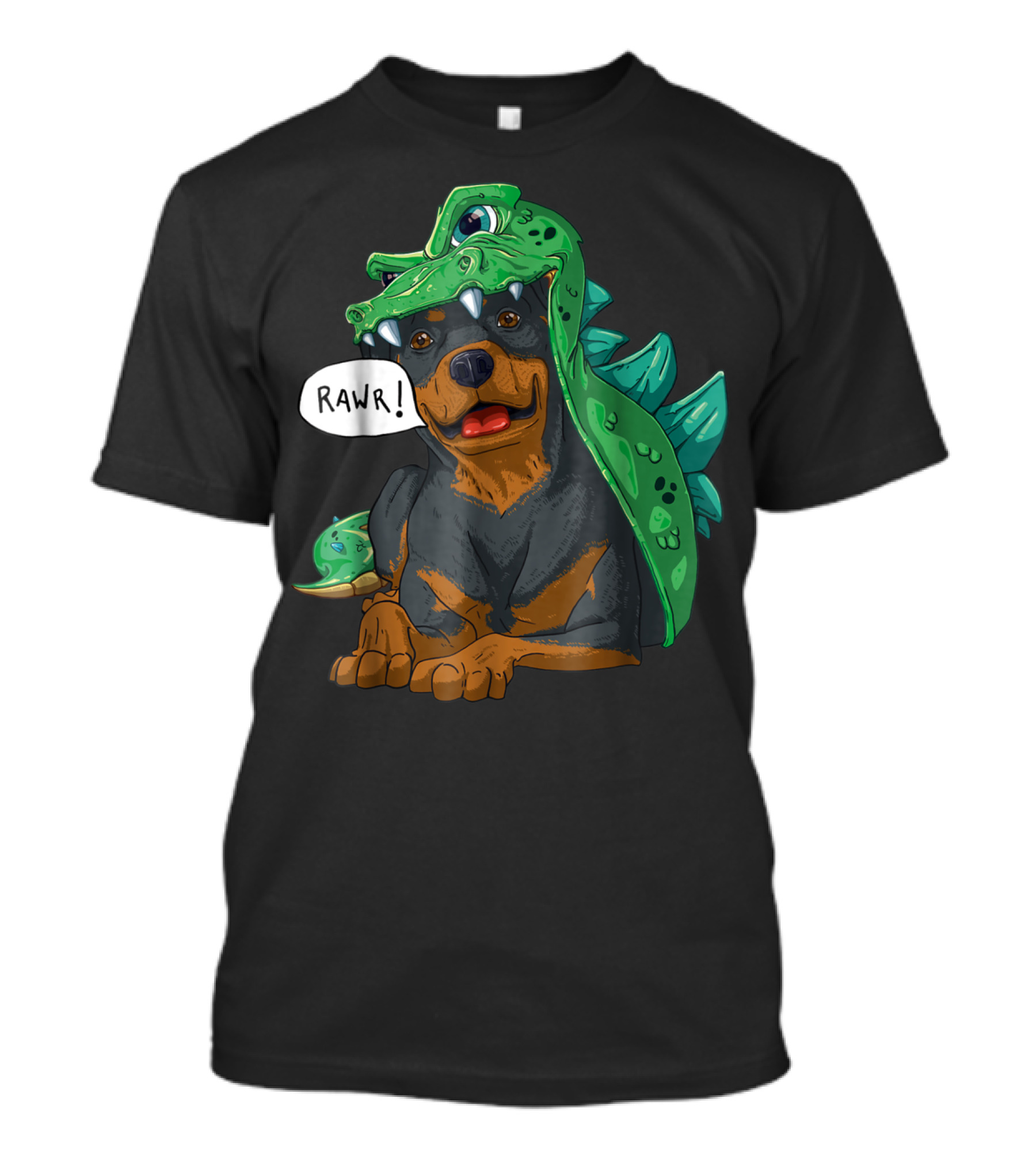 RAWR Rottweiler Dinosaur Dragon Costume T-Shirt