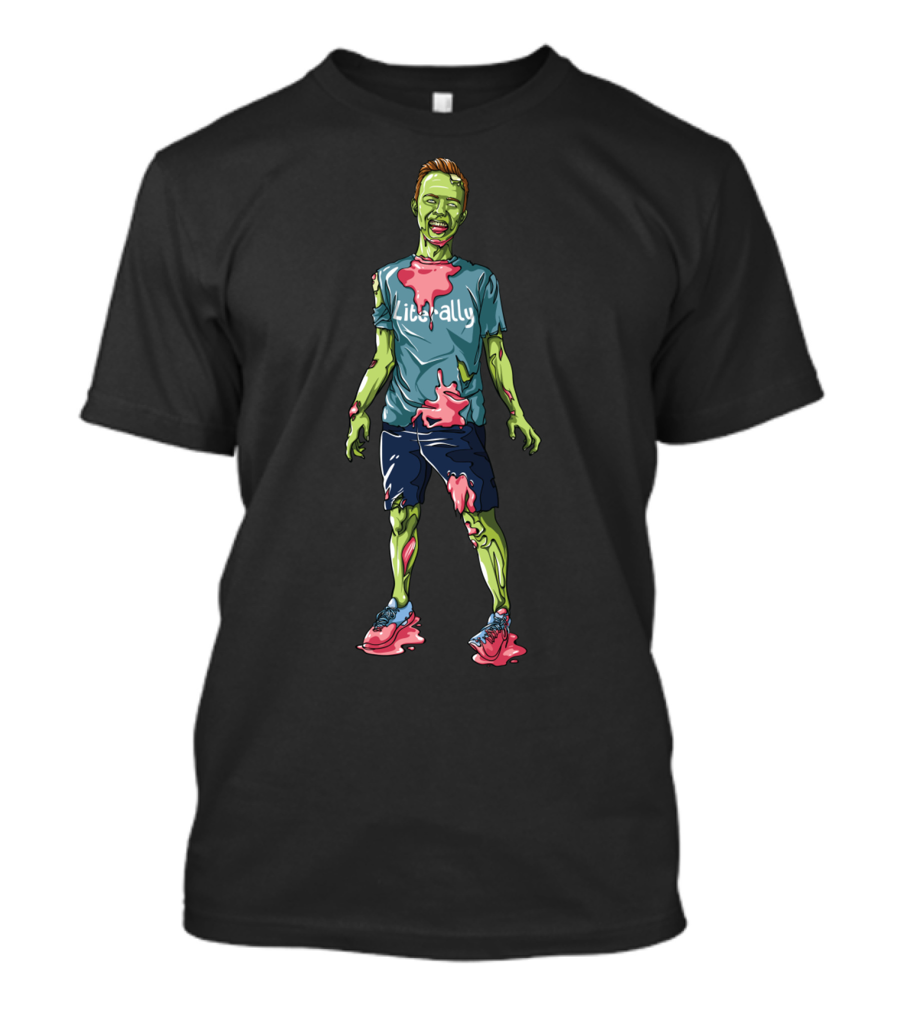 Ryland Adams Literally Green Zombie Halloween T-Shirt