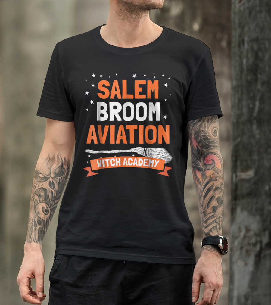 Salem Broom Aviation Witch Academy T-Shirt