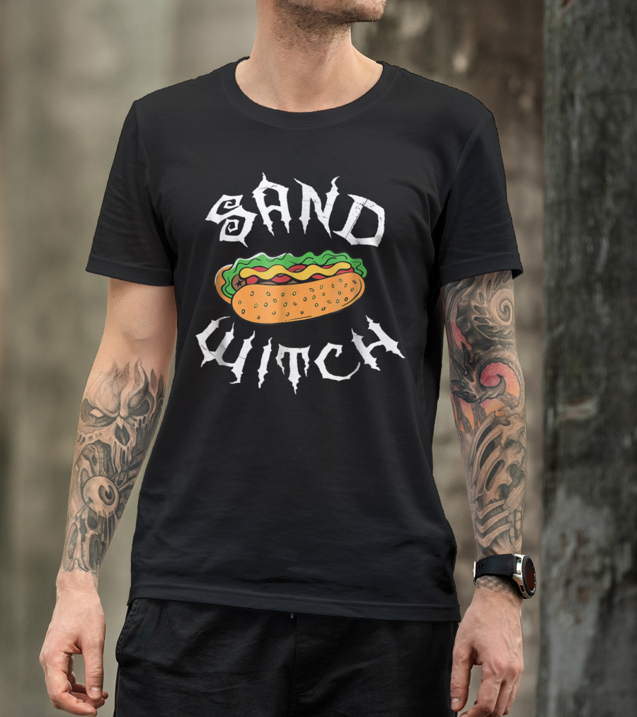 SAND WITCH Hot Dog Monster Lettering T-Shirt