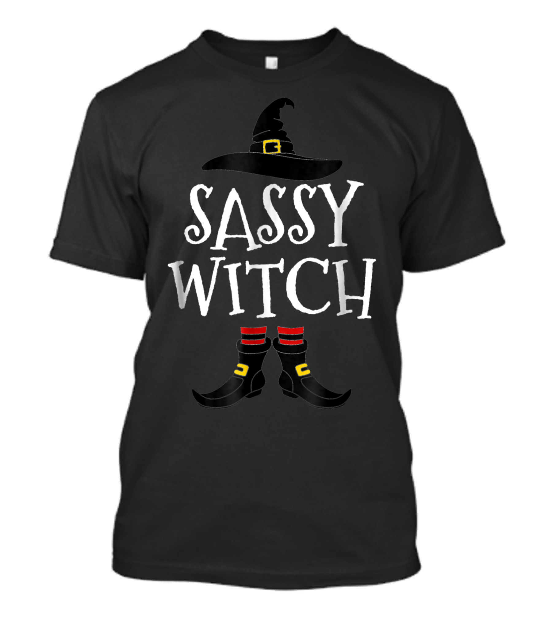 Sassy Witch Hat And Boots Matching Family Group T-Shirt