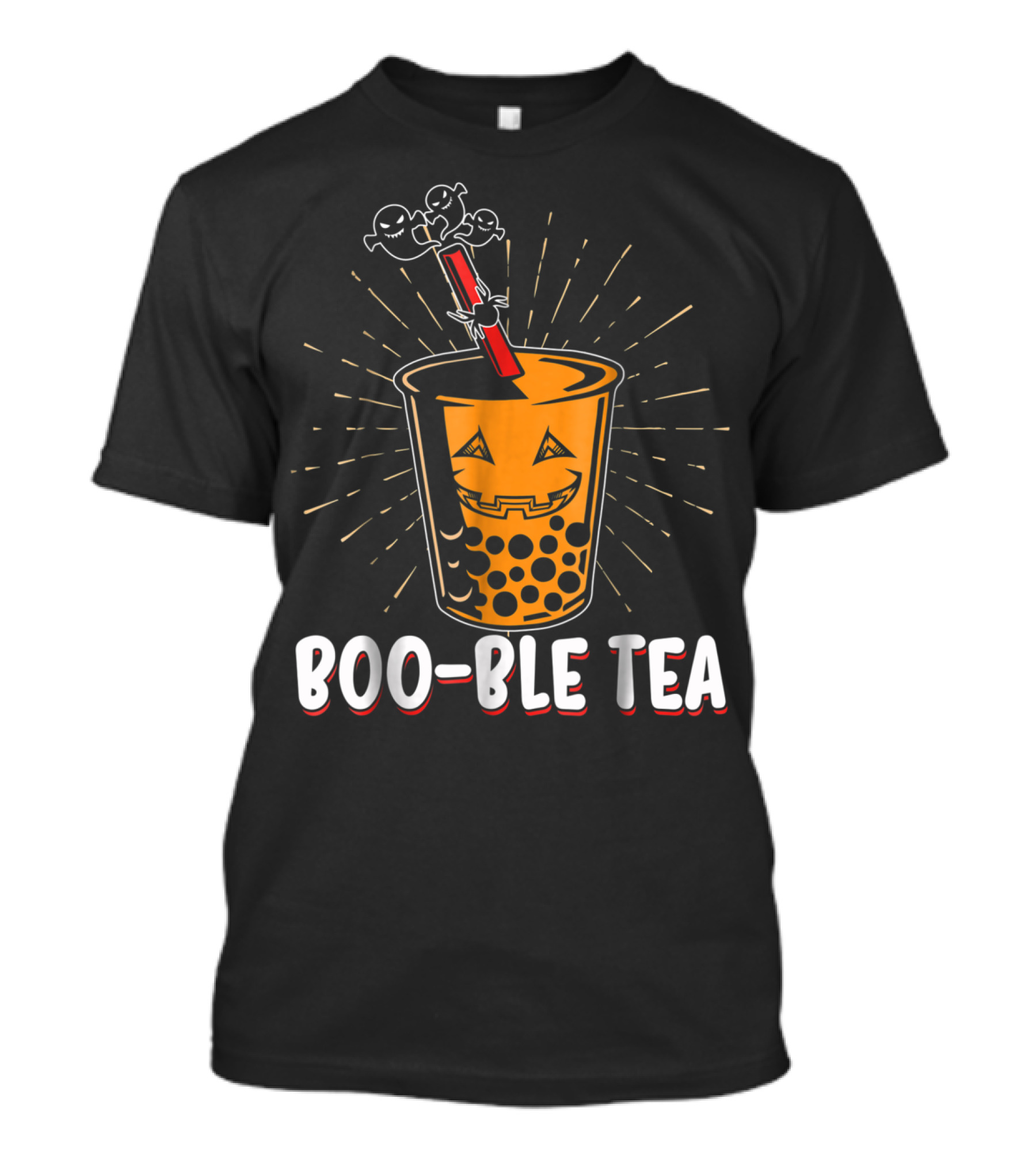 BOO-BLE TEA Halloween Jack-o'-Lantern Ghosts Decor T-Shirt