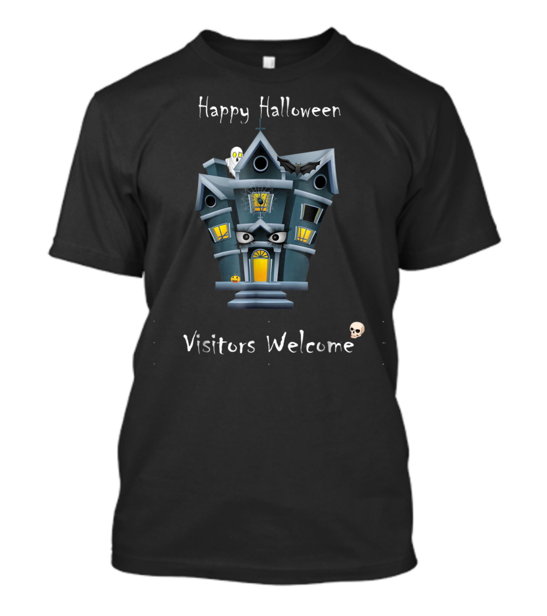 Happy Halloween Scary Haunted House Visitors Welcome T-Shirt