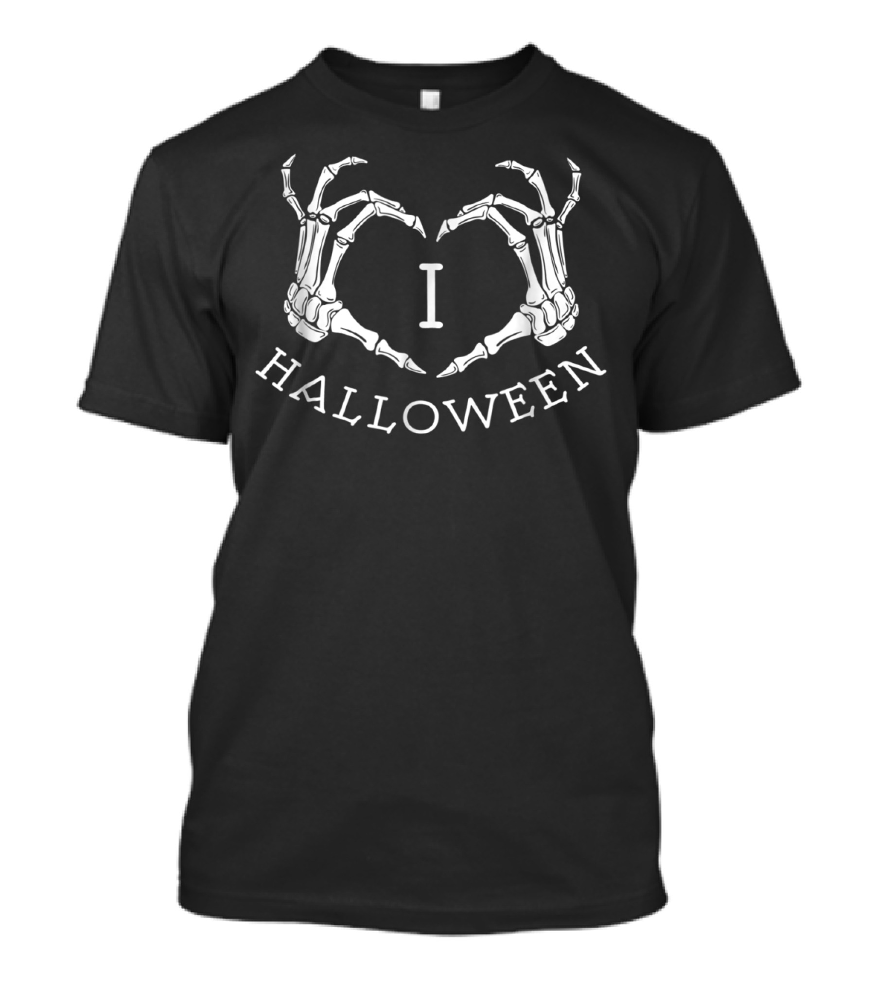 Scary Skeleton Bones Hands I Love Halloween T-Shirt