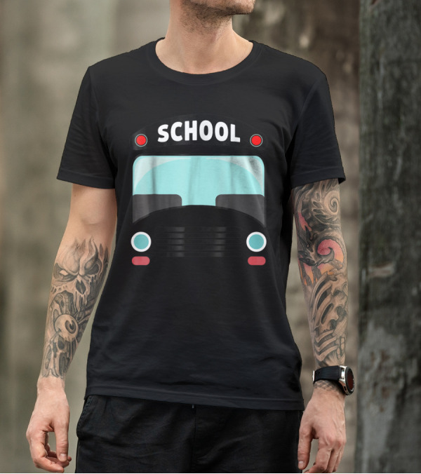 School Bus Costume Funny Halloween Humor Iconic T-Shirt