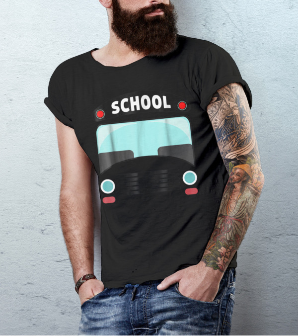 School Bus Costume Funny Halloween Humor Iconic T-Shirt