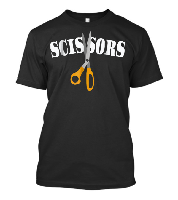 Scissors Halloween Costume Group Add Rock Game T-Shirt