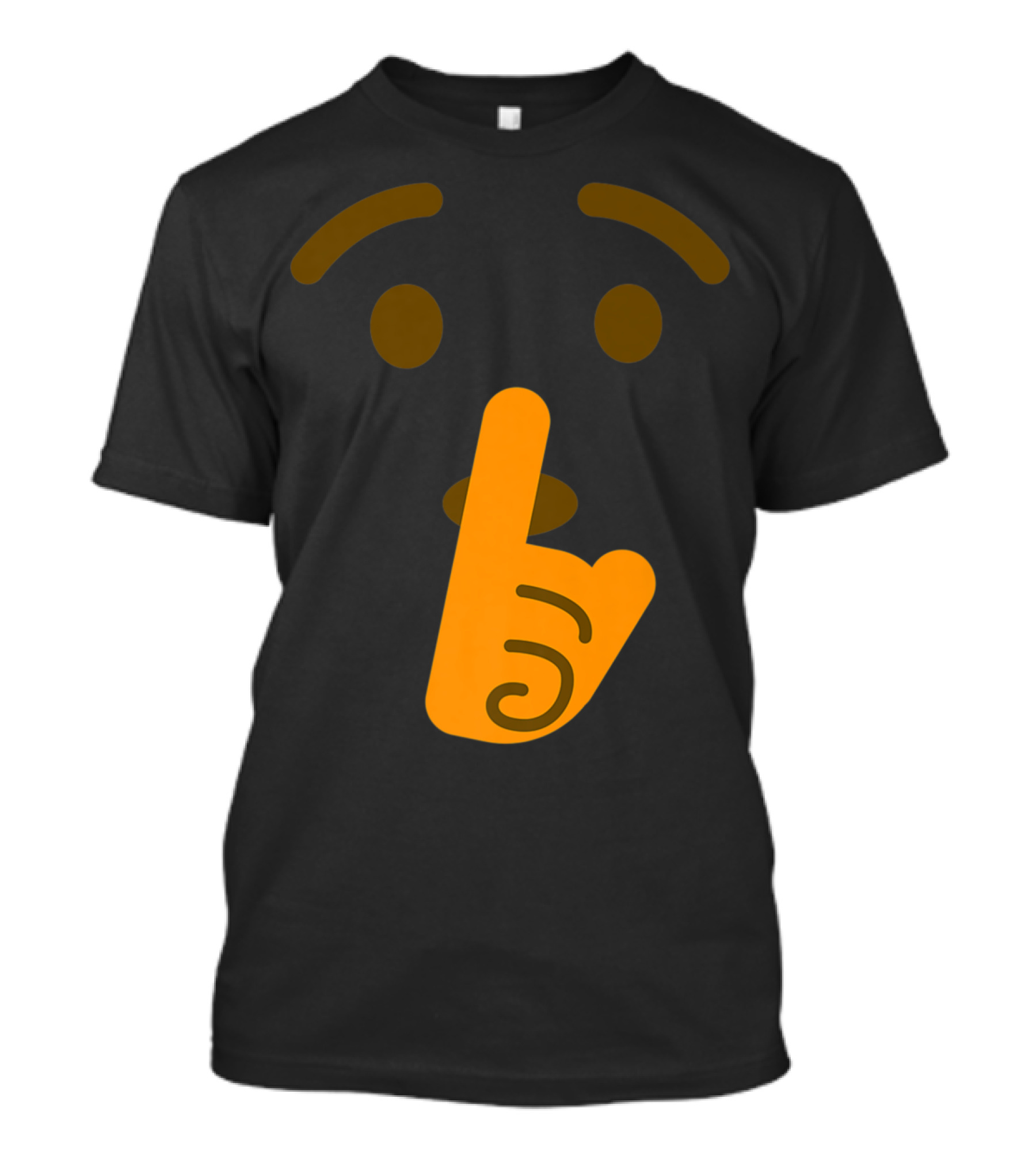 Shushing Face Emoji Quiet Gesture T-Shirt