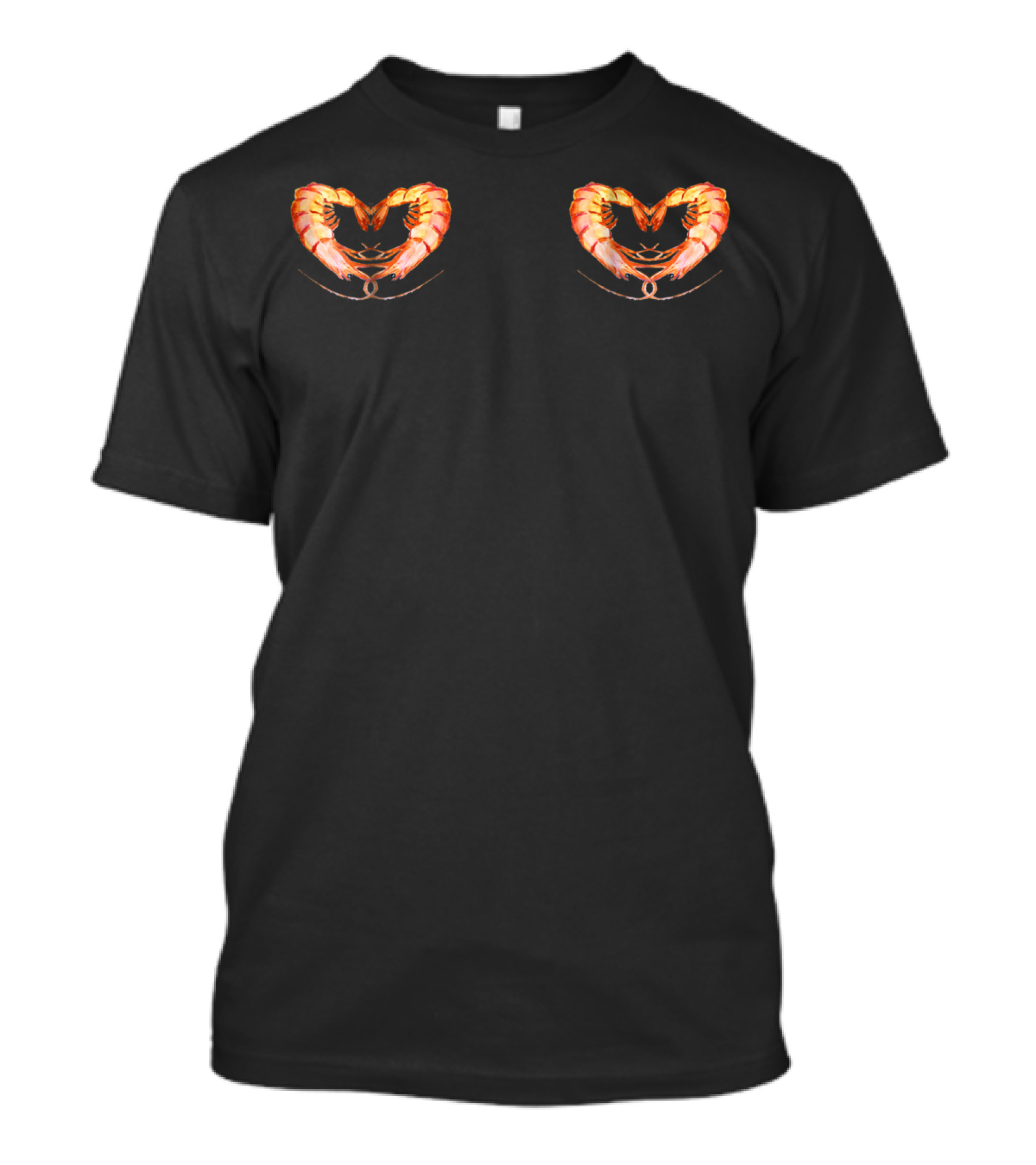 Shrimp Heart Mermaid Bra Cute Prawn Swimsuit Top T-Shirt