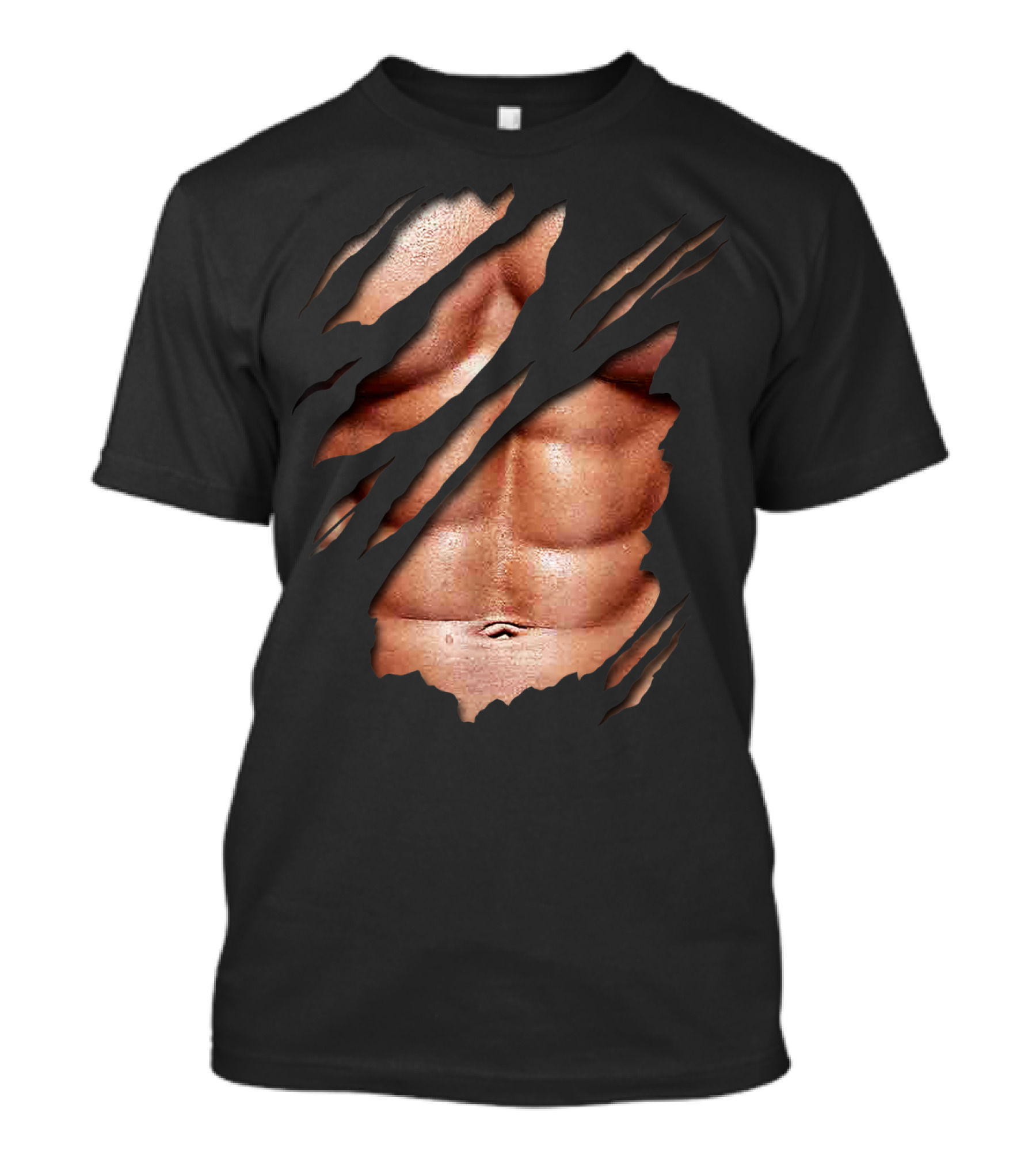 Six Pack Abs Torn Ripped Muscles Fitness Bodybuilder Tattoo T-Shirt
