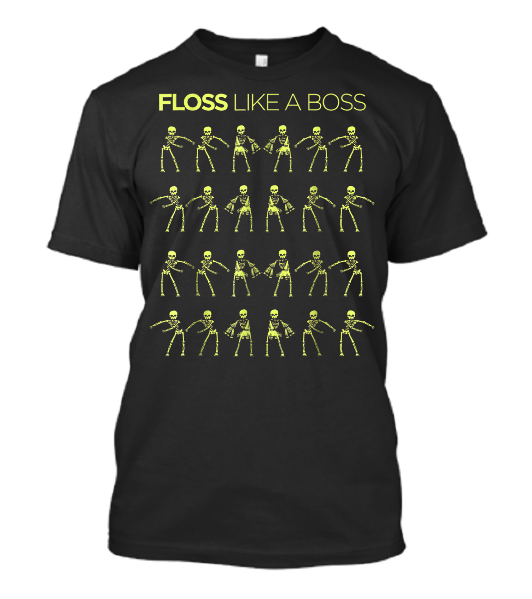 FLOSS LIKE A BOSS Skeleton Dance Halloween Floss T-Shirt