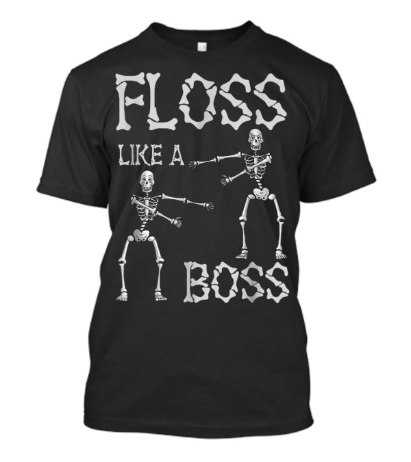 Floss Like A Boss Skeleton Dance Halloween T-Shirt