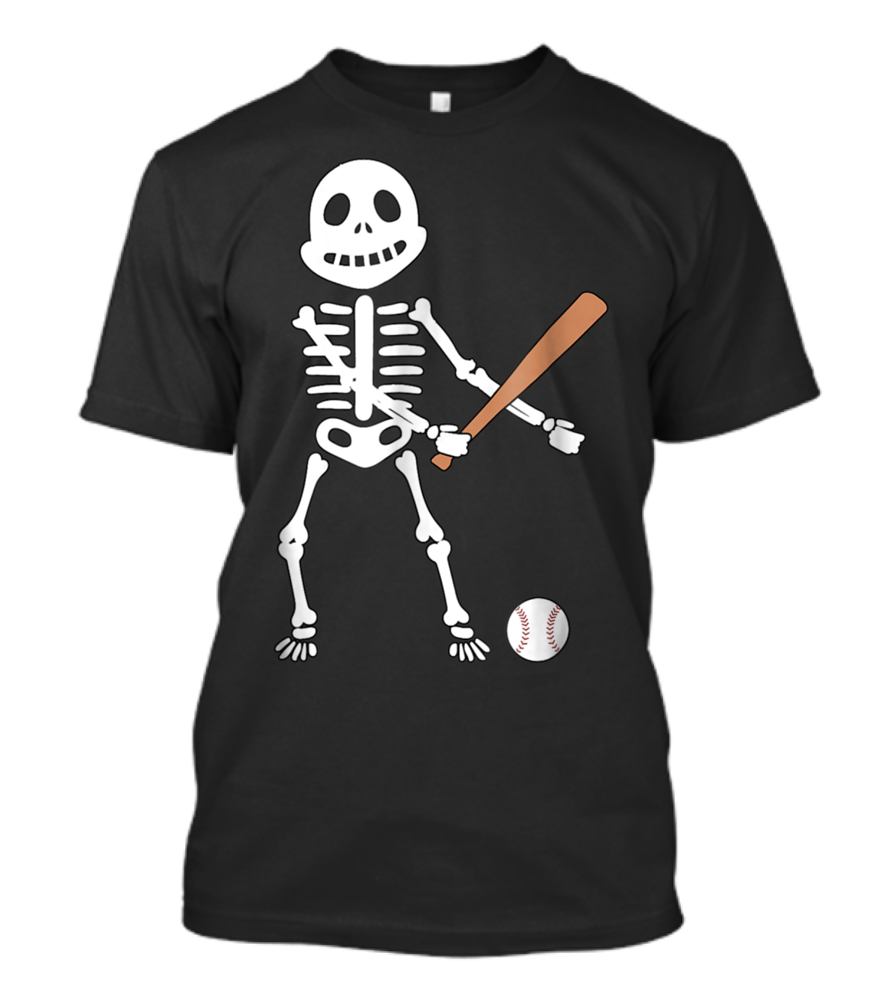 Skeleton Flossing Baseball Bat Dance T-Shirt