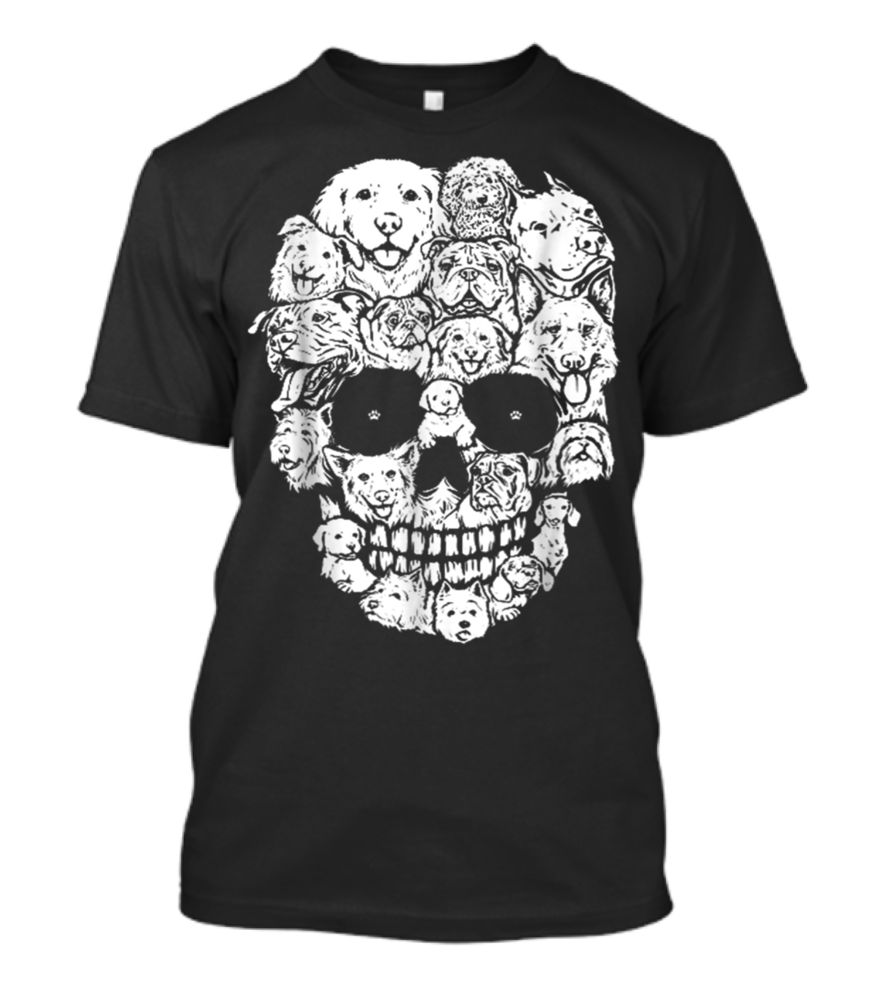 Skull Made Of Dog Faces T-Shirt
