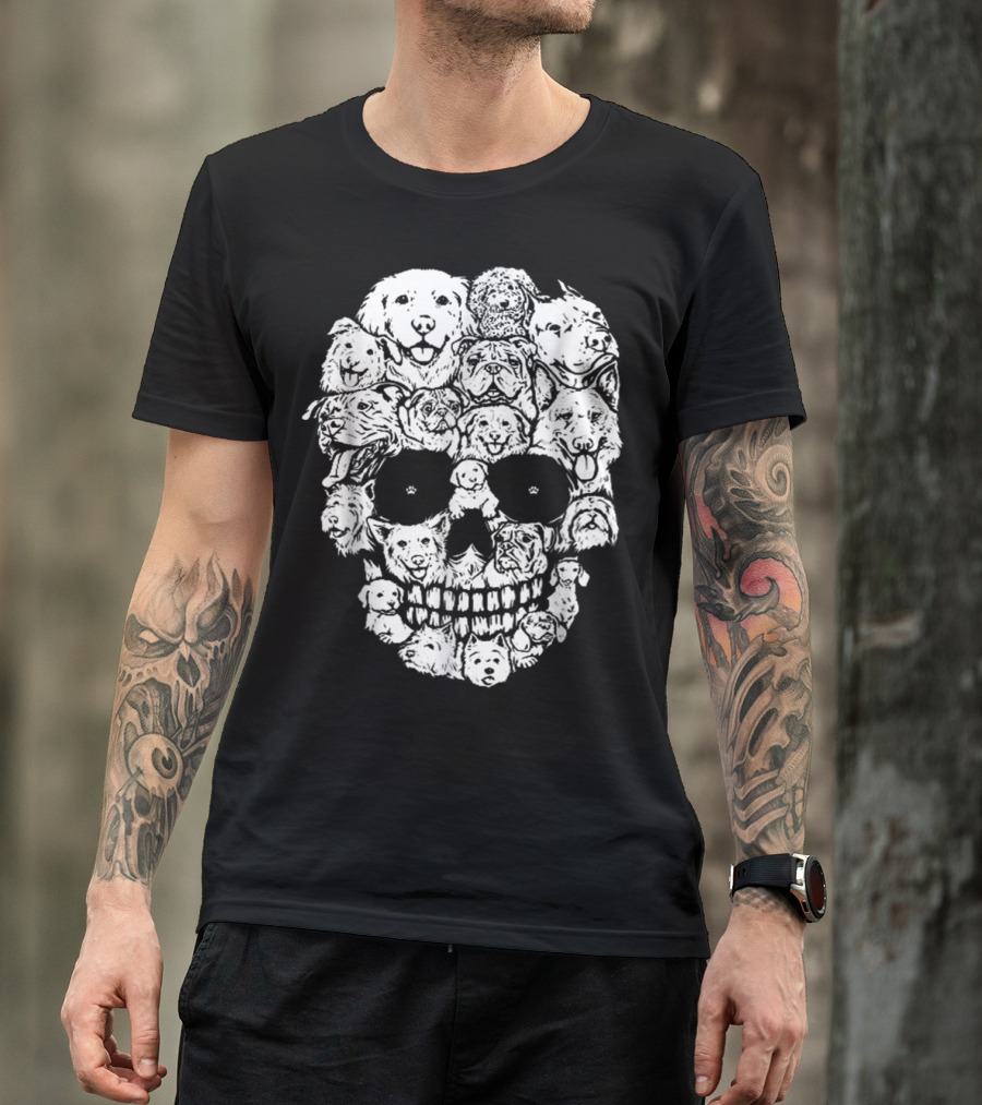 Skull Made Of Dog Faces T-Shirt