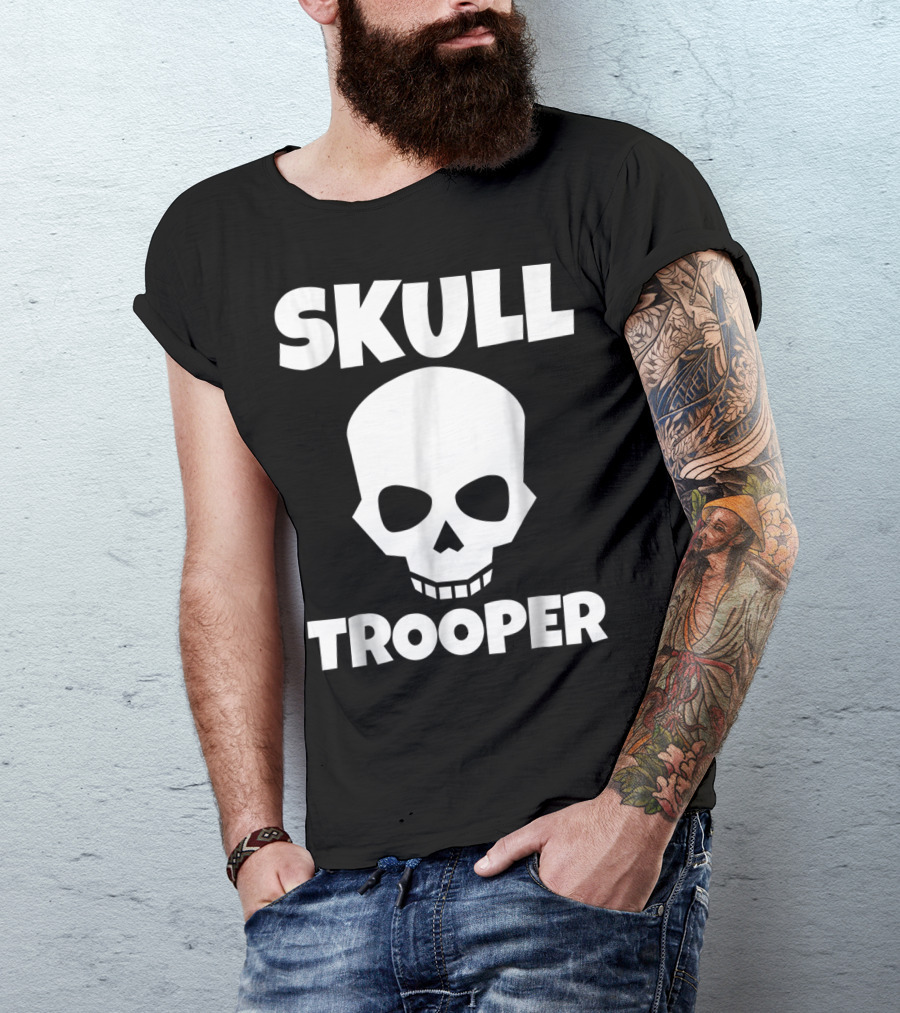 Skull Trooper Halloween Gaming Skeleton Fortnite Costume T-Shirt