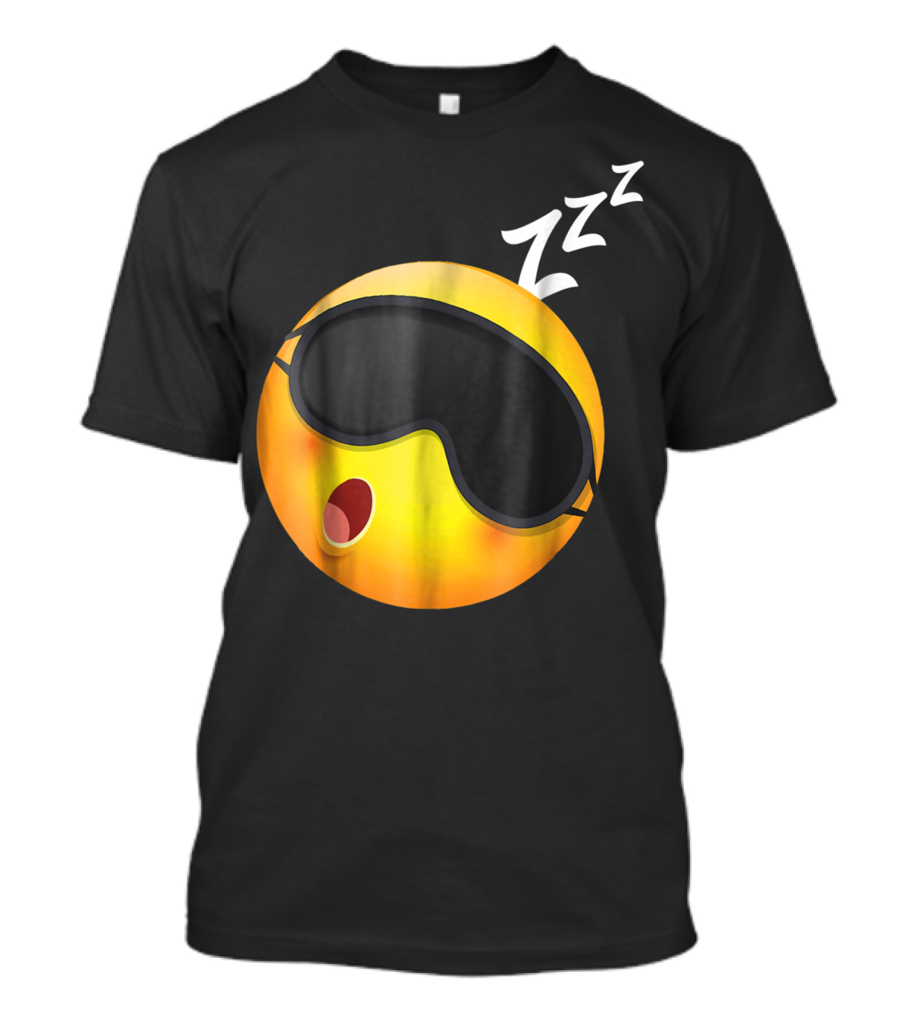 Sleeping Zzz Emoji Face Halloween Fun Emoji Sleep Mask T-Shirt