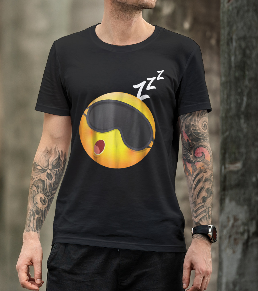 Sleeping Zzz Emoji Face Halloween Fun Emoji Sleep Mask T-Shirt