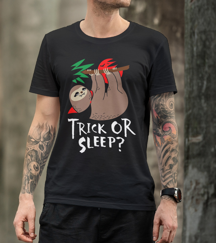 Trick Or Sleep Funny Sloth Costume Halloween T-Shirt