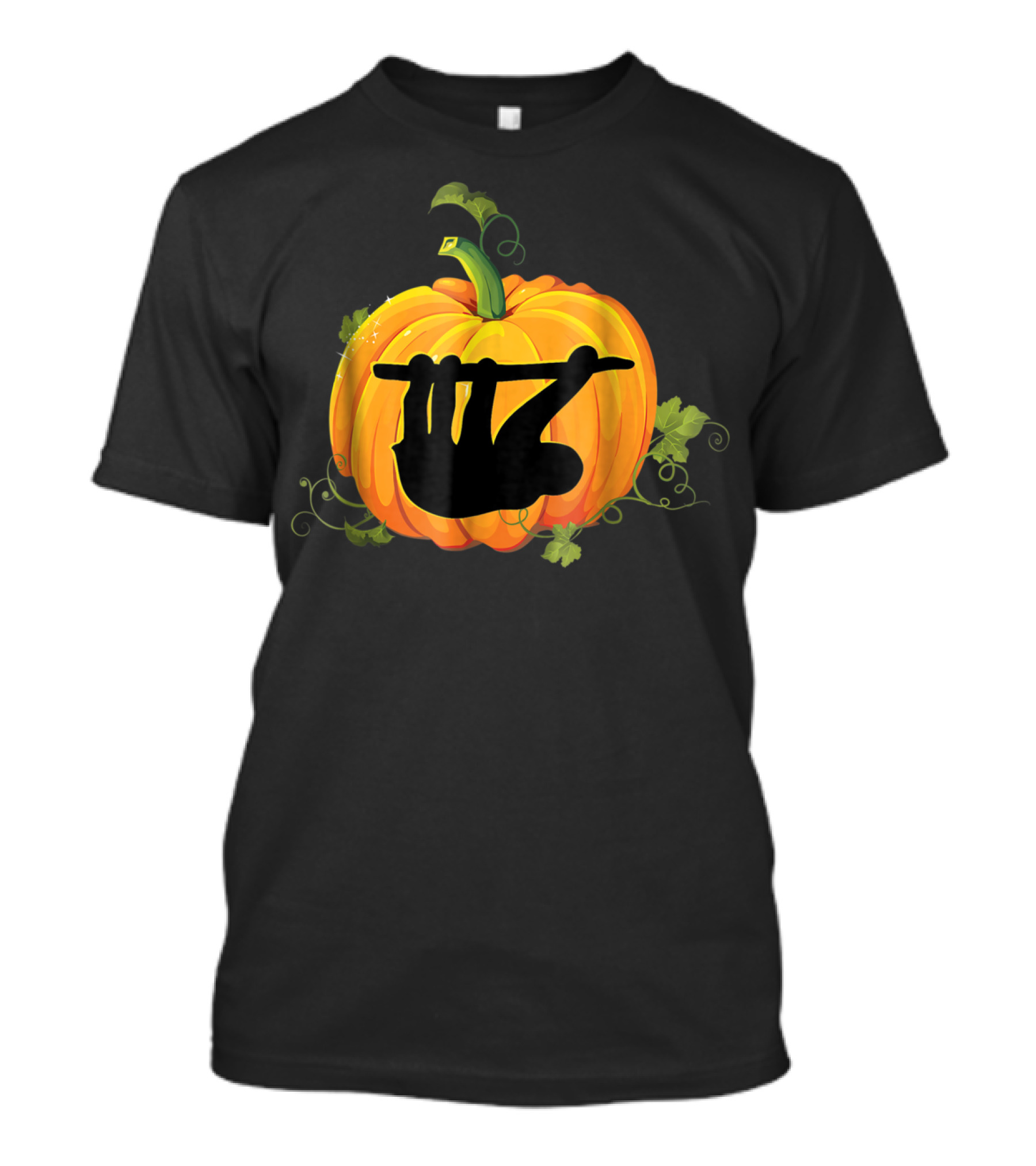 Sloth Hanging On Pumpkin Funny Halloween Costume T-Shirt