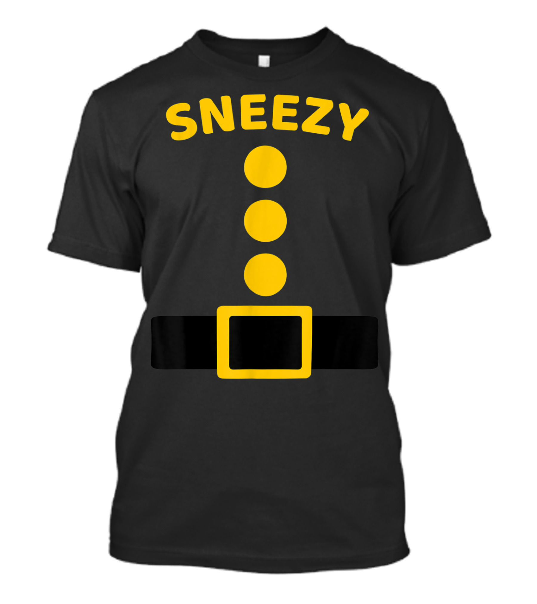 Sneezy Dwarf Costume Shirt Multicolor Bowtie And Button T-Shirt