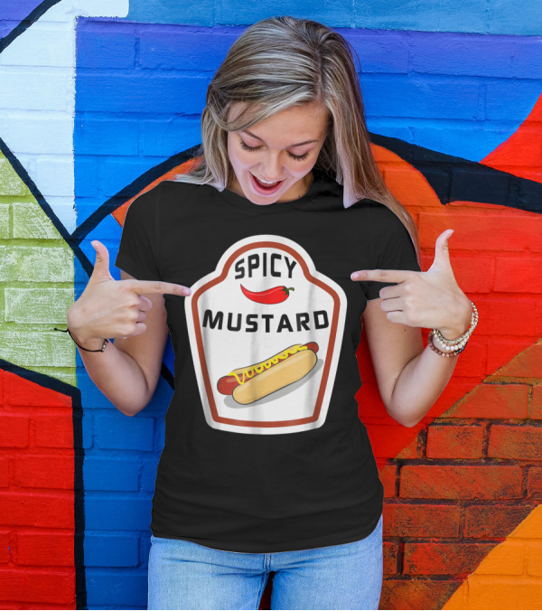 Spicy Mustard Hot Dog With Chili Pepper T-Shirt