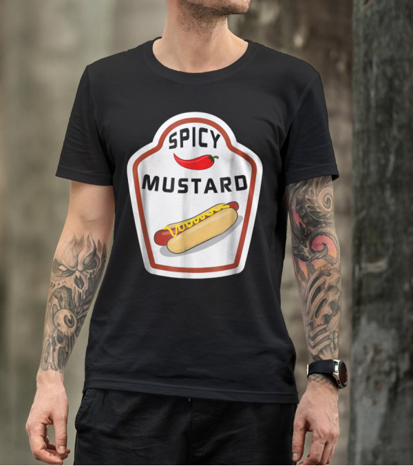 Spicy Mustard Hot Dog With Chili Pepper T-Shirt