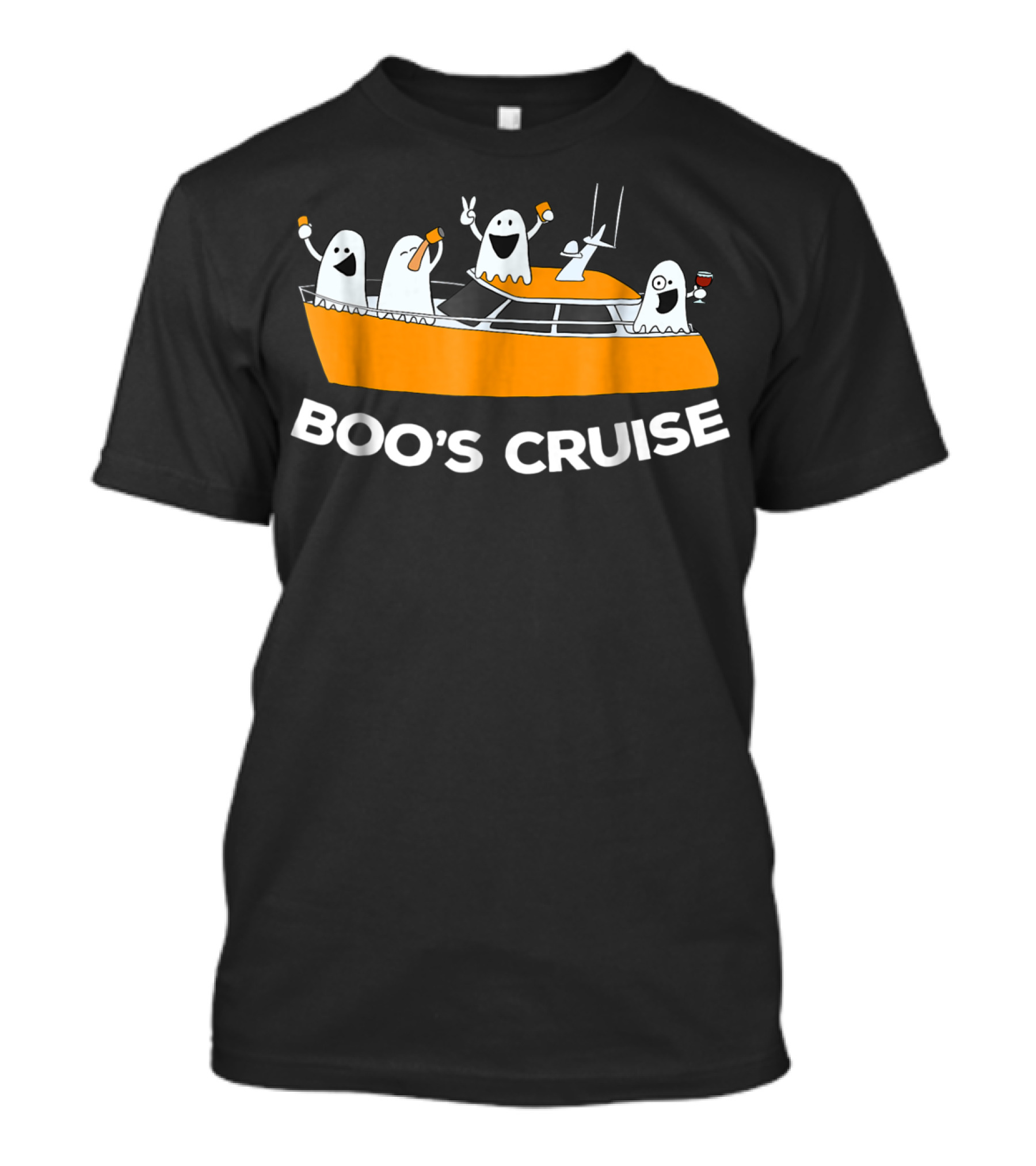 Boo's Cruise Spooky Ghost Halloween Party Drinking Booze T-Shirt