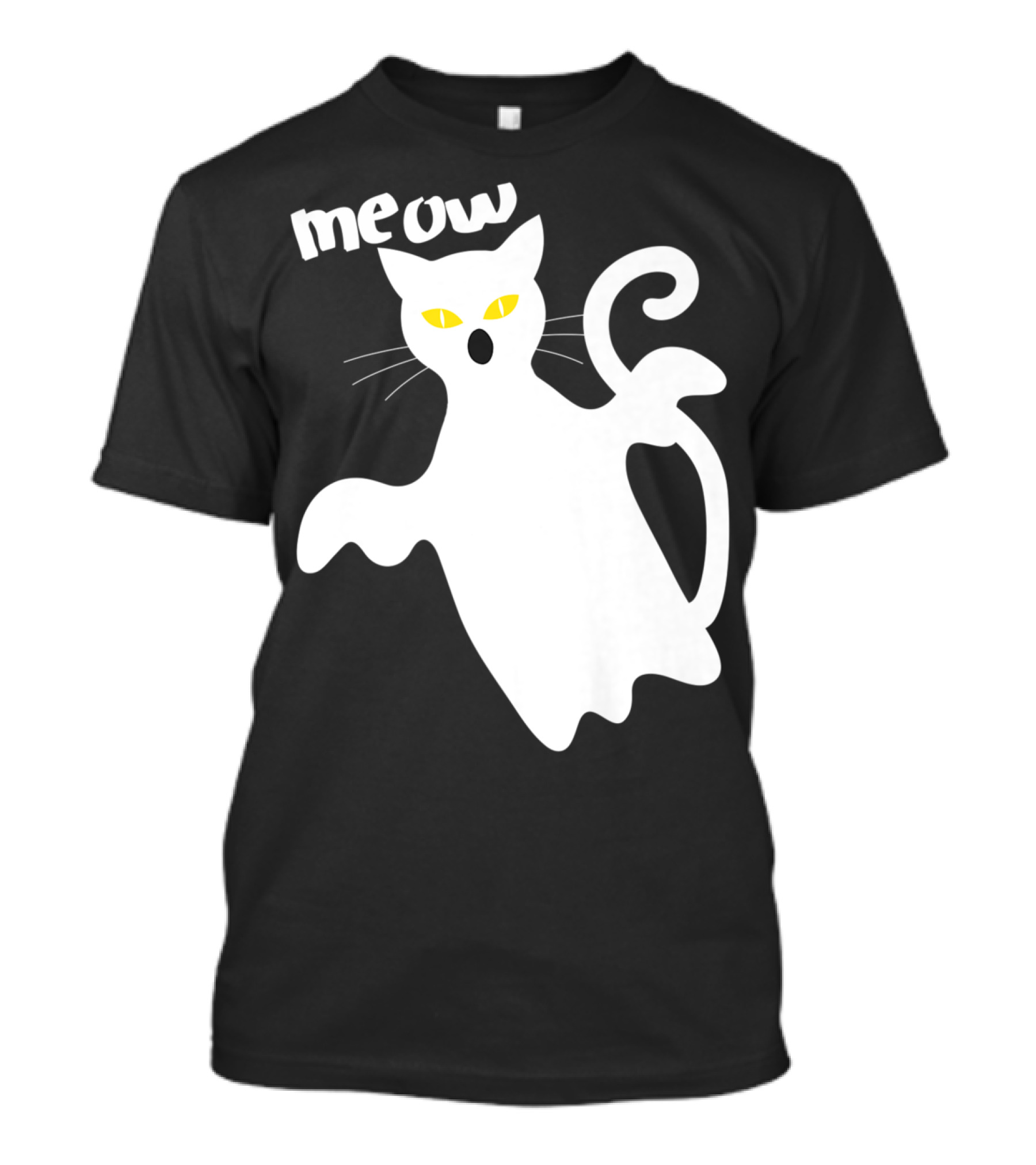 Meow Spooky Phantom Cat Halloween Costume For Cat T-Shirt